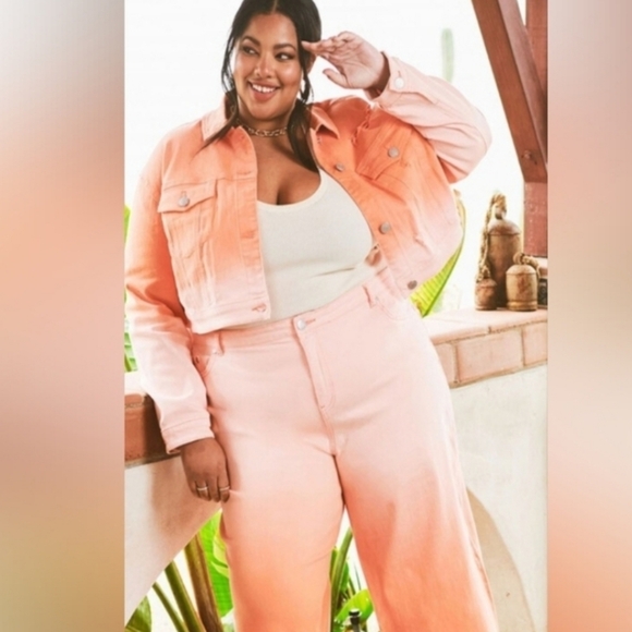 Eloquii  2 Piece Denim Pantsuit - Picture 2 of 16